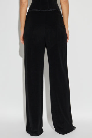 Balenciaga BLACK Trousers with lace insert 4