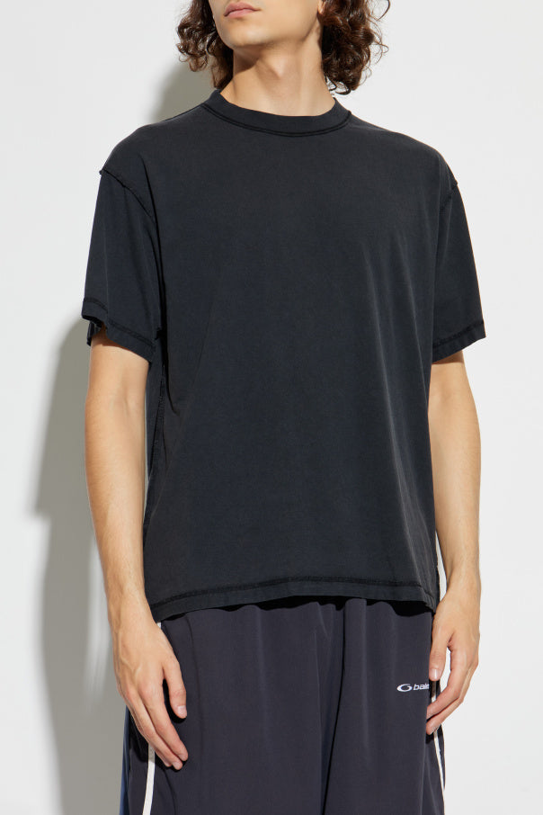 Balenciaga BLACK T-shirt with crease effect 3