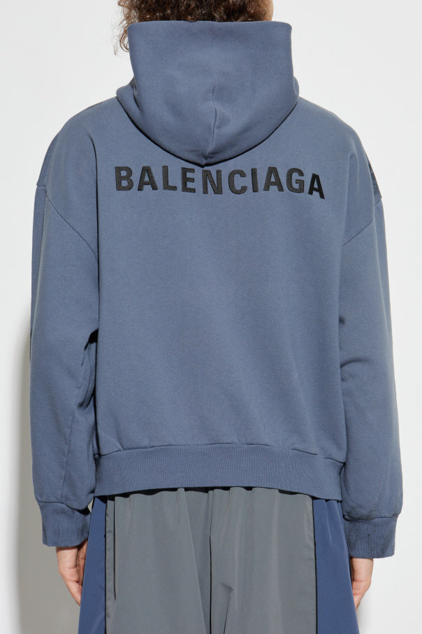 Balenciaga BLUE Sweatshirt with logo 4