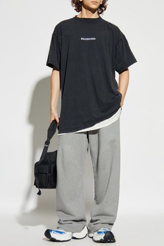 Balenciaga BLACK T-shirt with logo 2