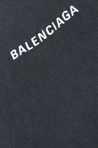 Balenciaga BLACK T-shirt with logo 5