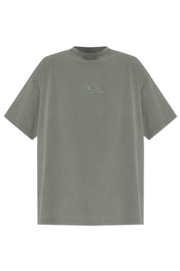 Balenciaga GREY T-shirt with logo 1