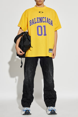 Balenciaga YELLOW T-shirt with logo 2