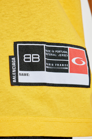 Balenciaga YELLOW T-shirt with logo 5