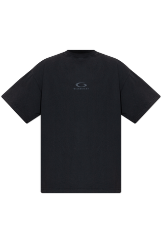 Balenciaga BLACK T-shirt with logo 1