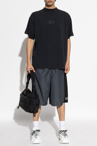 Balenciaga BLACK T-shirt with logo 2