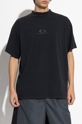 Balenciaga BLACK T-shirt with logo 3