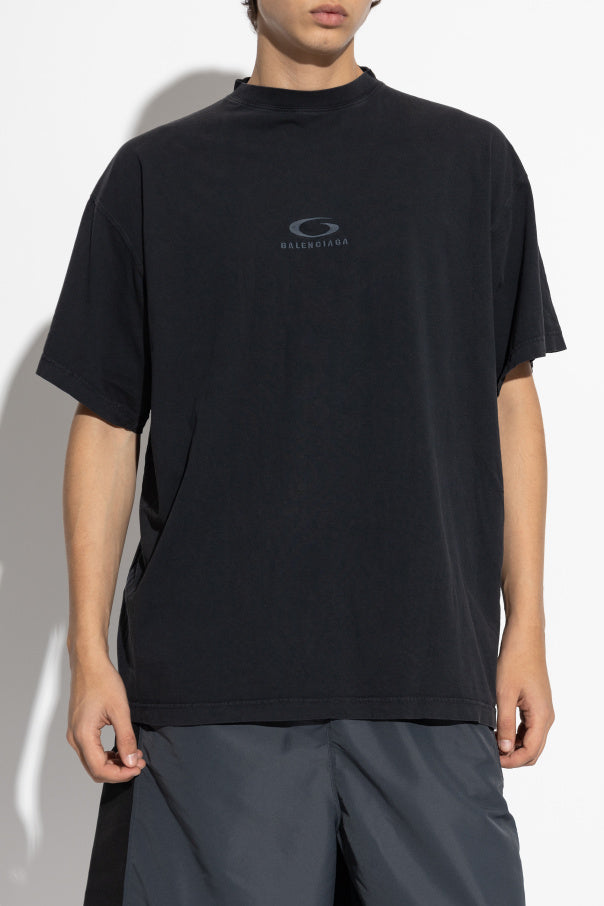 Balenciaga BLACK T-shirt with logo 3
