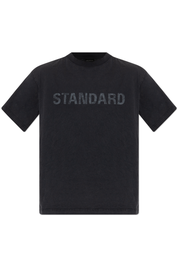 Balenciaga BLACK T-shirt with a crinkled effect 1