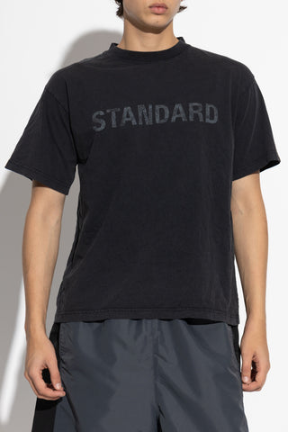 Balenciaga BLACK T-shirt with a crinkled effect 3