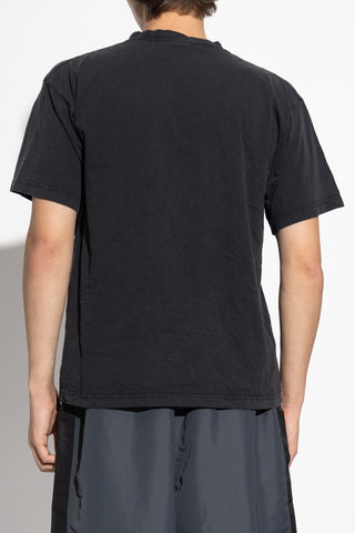 Balenciaga BLACK T-shirt with a crinkled effect 4