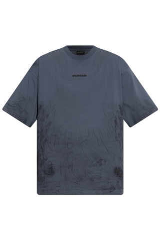 Balenciaga BLUE T-shirt with logo 1