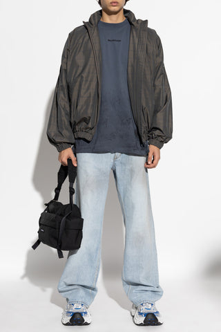 Balenciaga BLUE T-shirt with logo 2