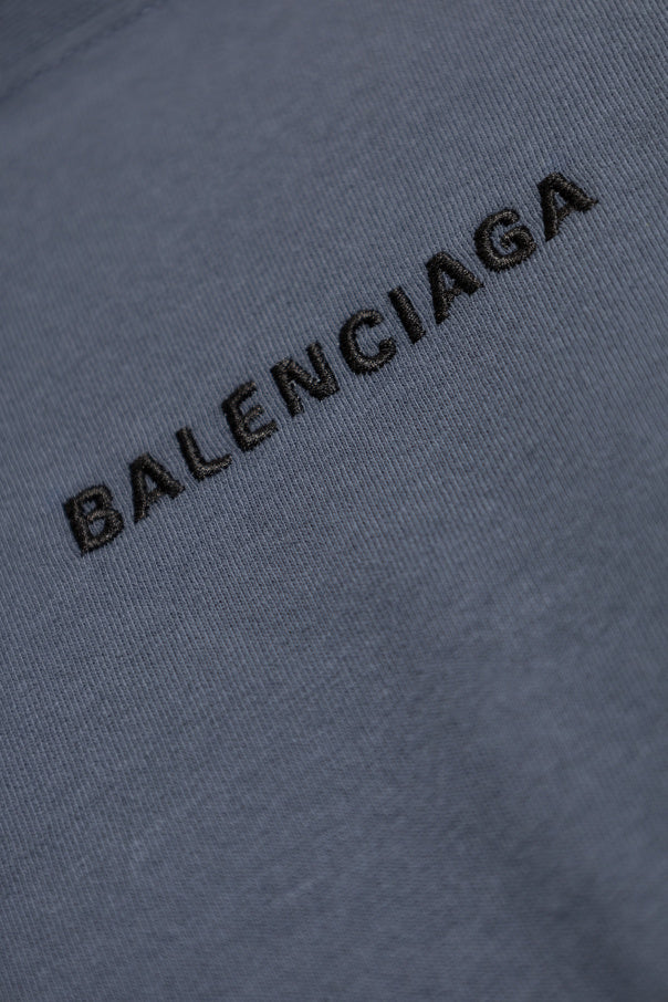 Balenciaga BLUE T-shirt with logo 5