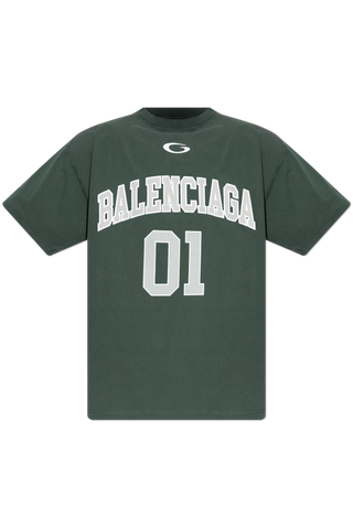 Balenciaga GREEN T-shirt with logo 1