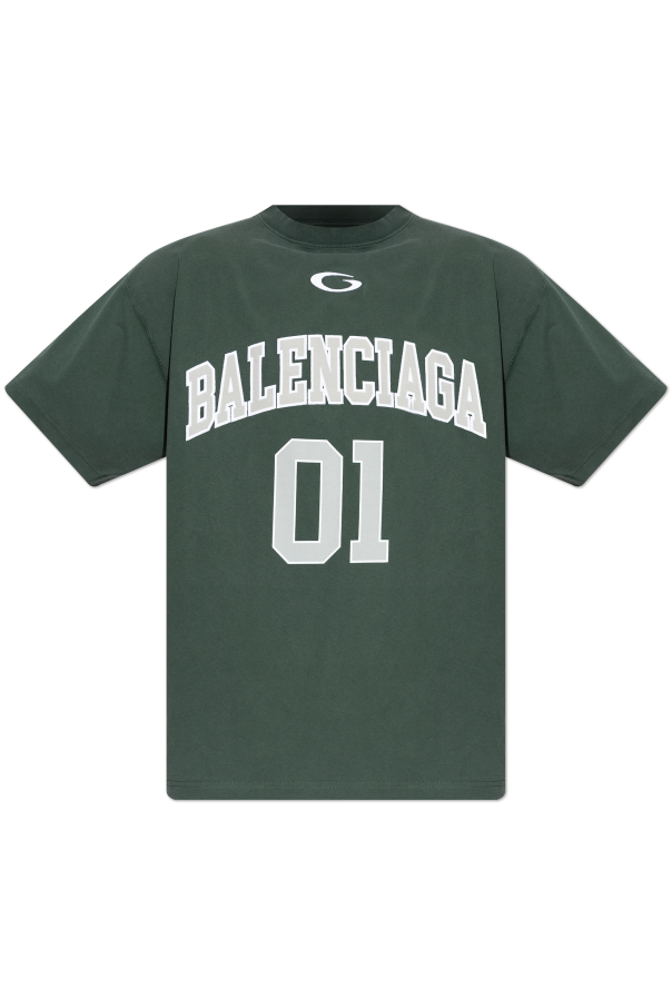 Balenciaga GREEN T-shirt with logo 1