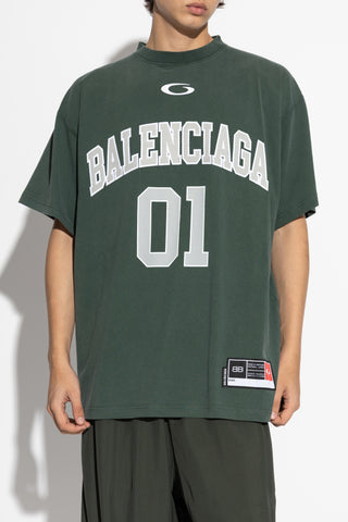 Balenciaga GREEN T-shirt with logo 3