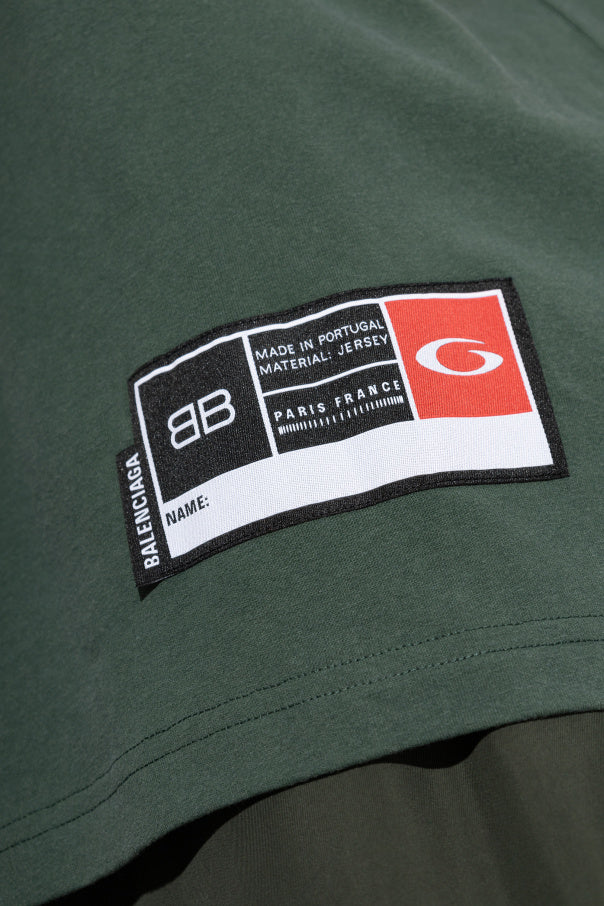 Balenciaga GREEN T-shirt with logo 5