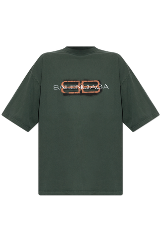 Balenciaga GREEN T-shirt with crumpled effect 1