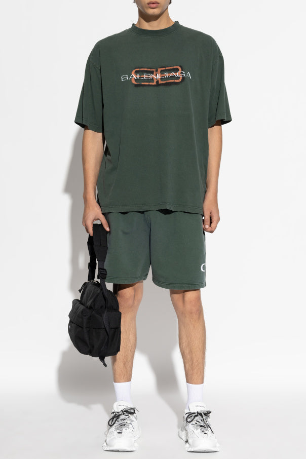 Balenciaga GREEN T-shirt with crumpled effect 2