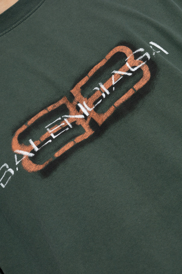 Balenciaga GREEN T-shirt with crumpled effect 5