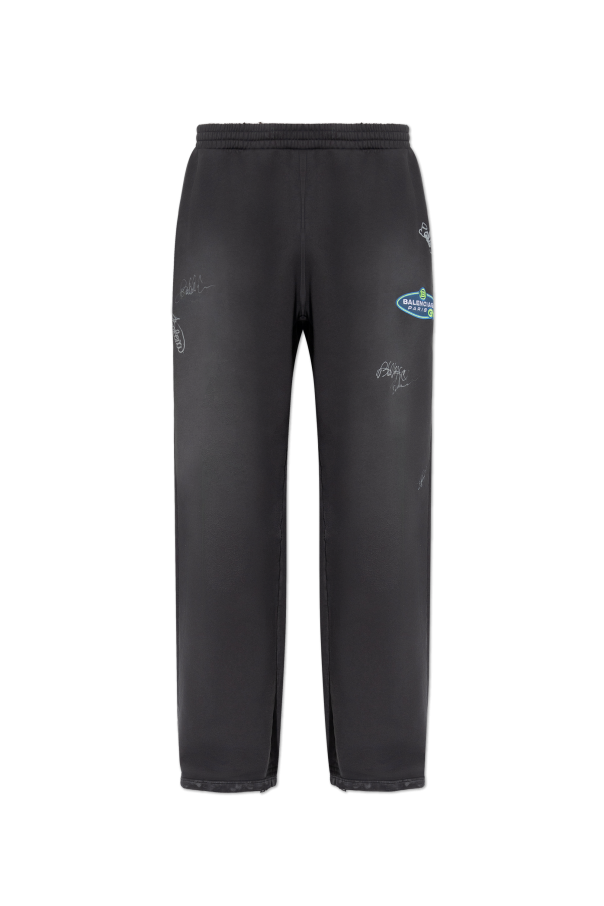Balenciaga GREY Sweatpants with logo 1