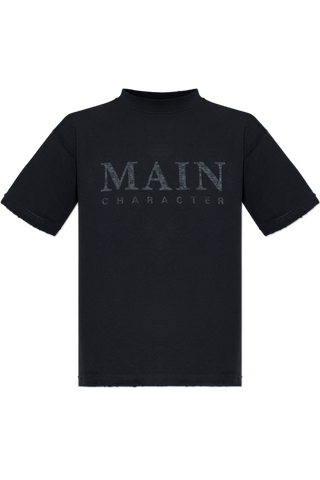 Balenciaga BLACK T-shirt with a vintage effect 1