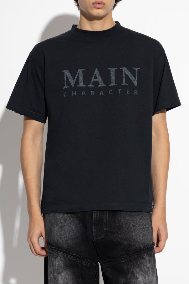 Balenciaga BLACK T-shirt with a vintage effect 3