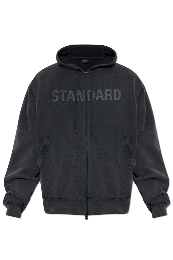 Balenciaga BLACK Sweatshirt with printed logo 1