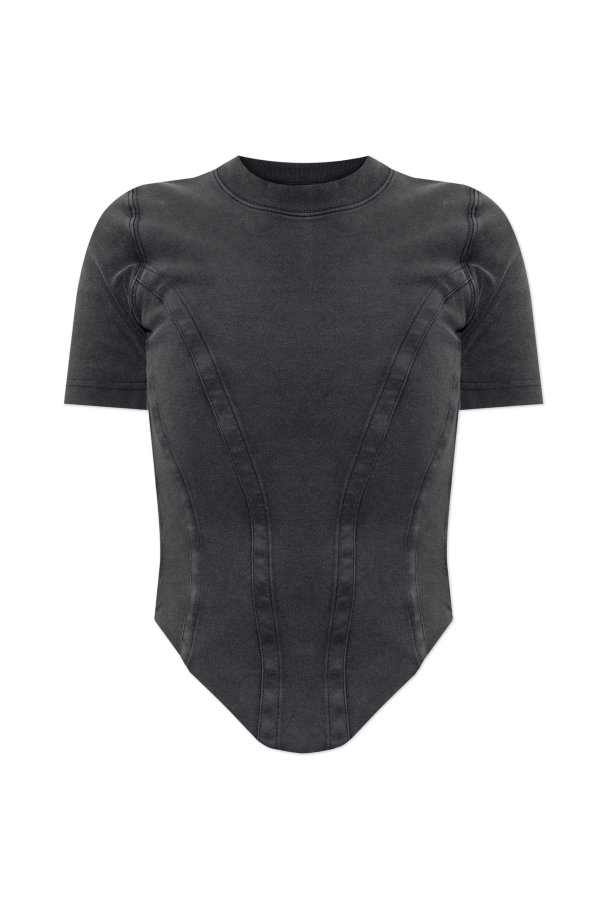 Balenciaga GREY Top with an asymmetric hem 1