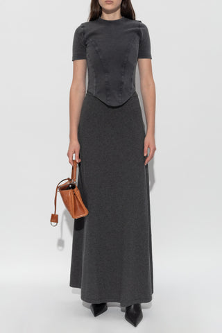 Balenciaga GREY Top with an asymmetric hem 2