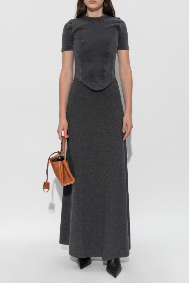 Balenciaga GREY Top with an asymmetric hem 2