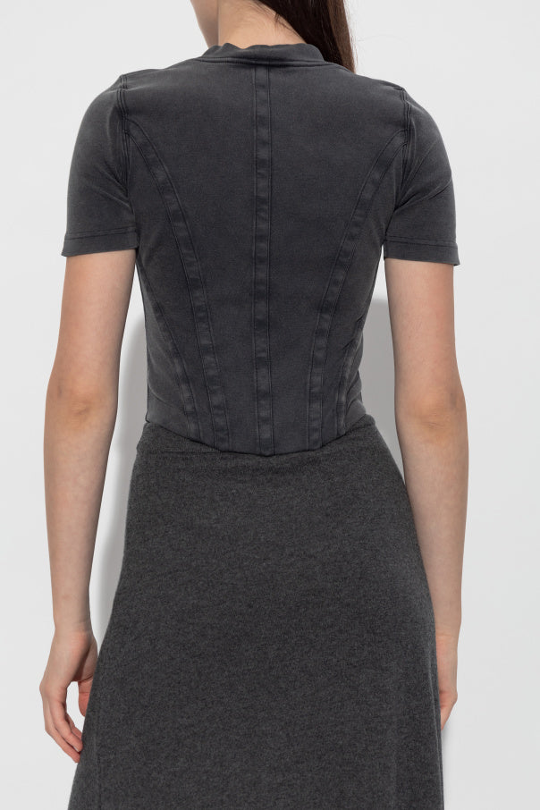 Balenciaga GREY Top with an asymmetric hem 4