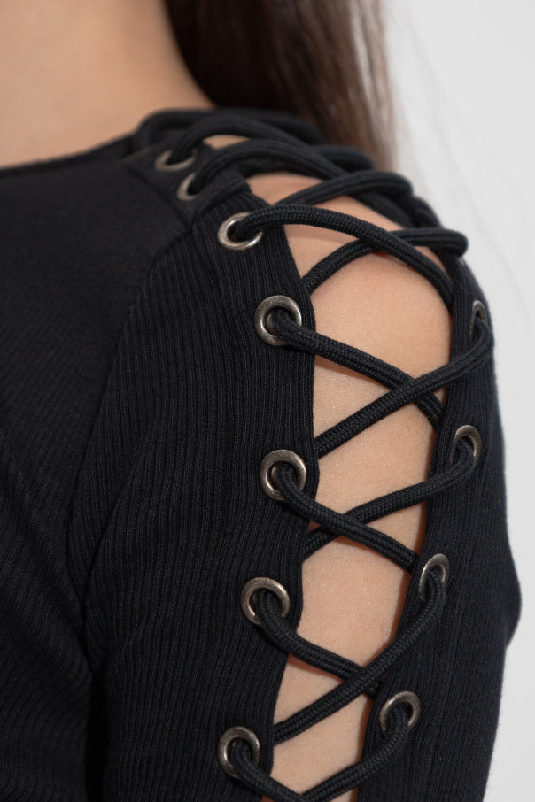 Balenciaga BLACK Ribbed long-sleeve top 5