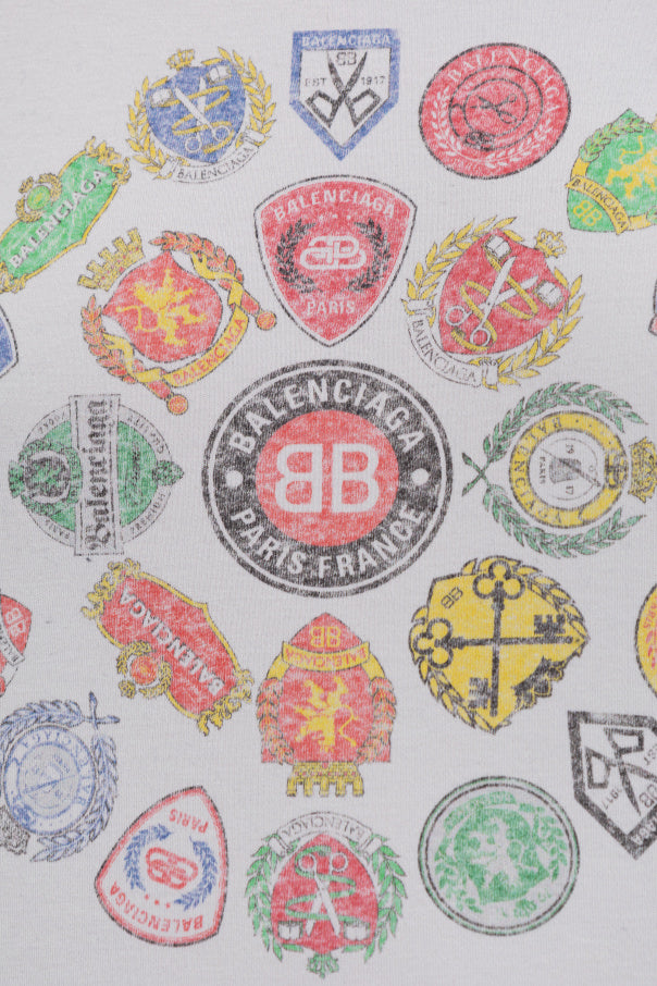 Balenciaga GREY T-shirt with colorful print 5