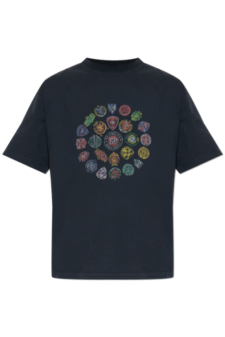 Balenciaga BLACK T-shirt with colorful print 1
