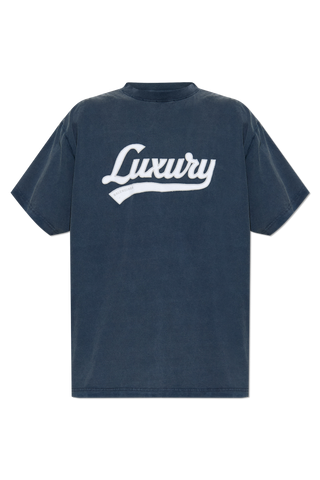 Balenciaga NAVY BLUE T-shirt with logo 1
