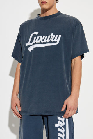 Balenciaga NAVY BLUE T-shirt with logo 3