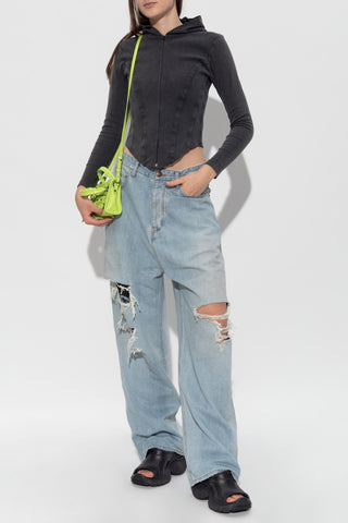 Balenciaga light blue Jeans with vintage effect 2