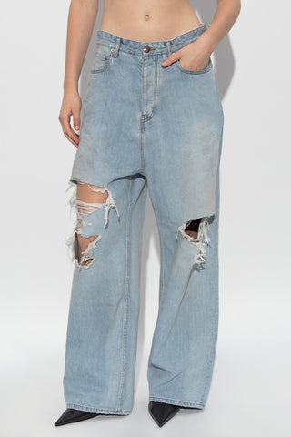 Balenciaga light blue Jeans with vintage effect 3
