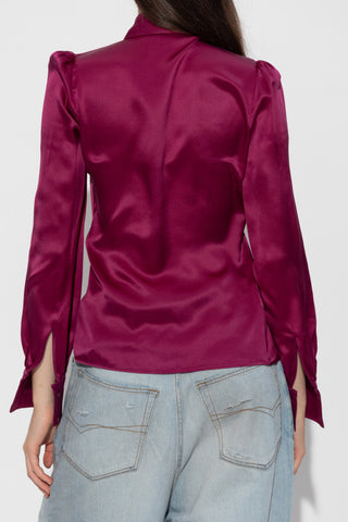 Balenciaga PURPLE Silk shirt 4