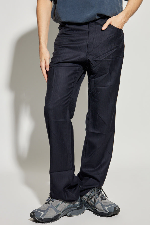 Balenciaga NAVY BLUE Wool trousers 3