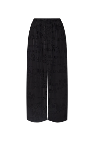 Balenciaga BLACK Trousers with logo 1