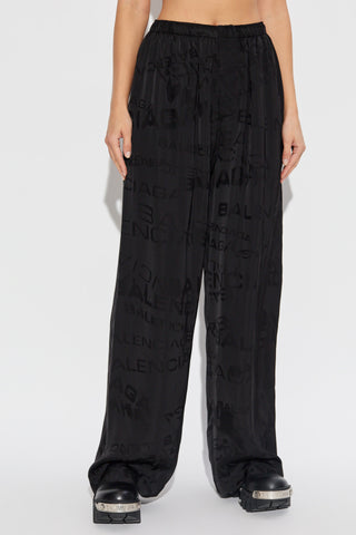 Balenciaga BLACK Trousers with logo 3