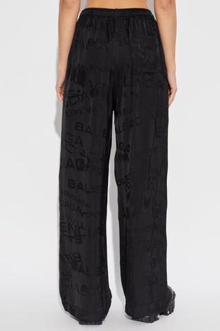 Balenciaga BLACK Trousers with logo 4