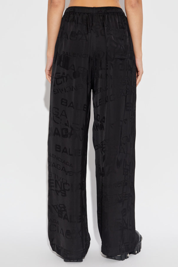 Balenciaga BLACK Trousers with logo 4