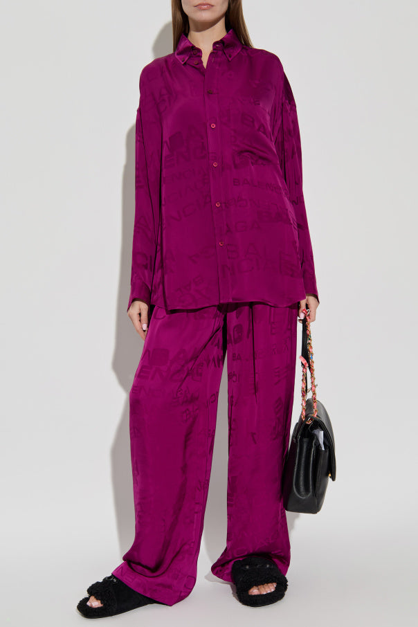Balenciaga PINK Wide-leg trousers 2