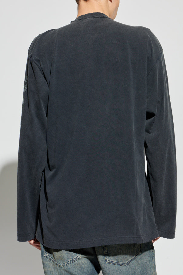 Balenciaga GREY Long sleeve T-shirt 4