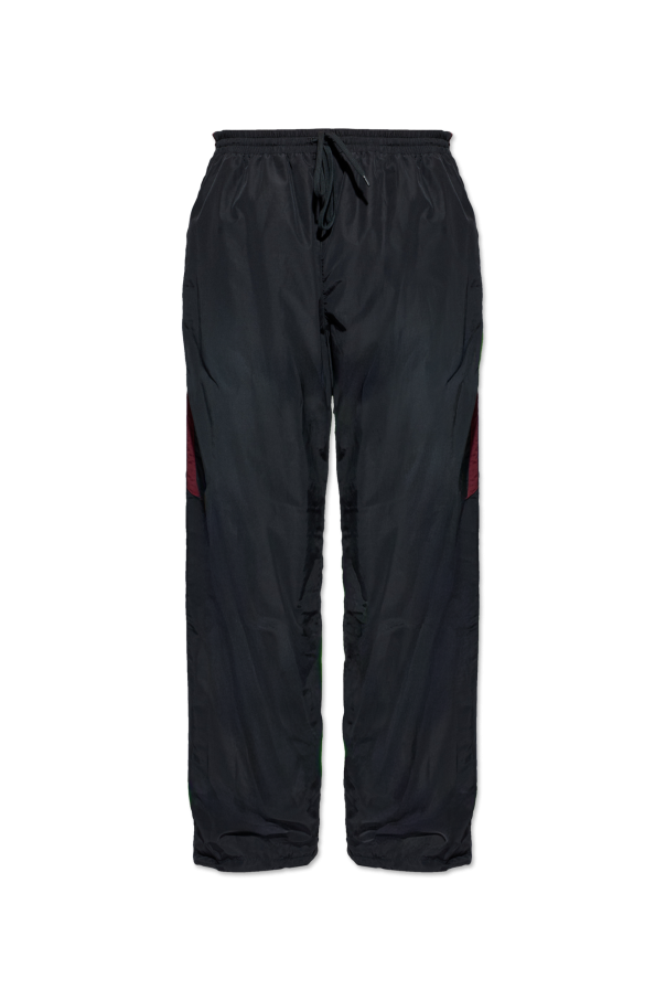 Balenciaga BLACK Trousers with logo 1