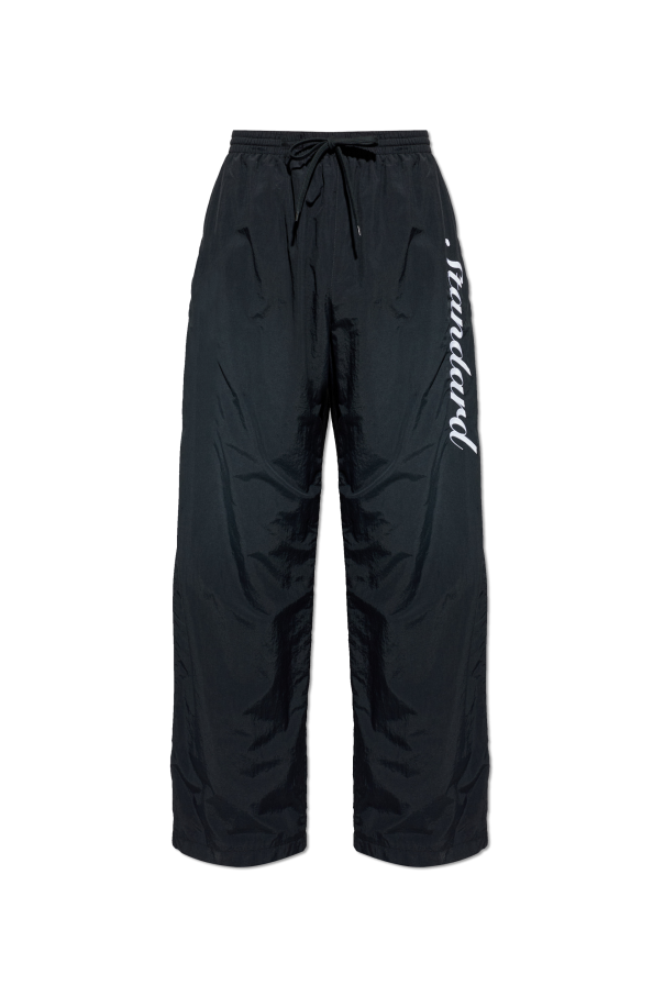 Balenciaga BLACK Trousers with logo 1